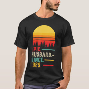 T-shirt Mari Épique Homme Depuis 1989, Joyeux Anniversaire