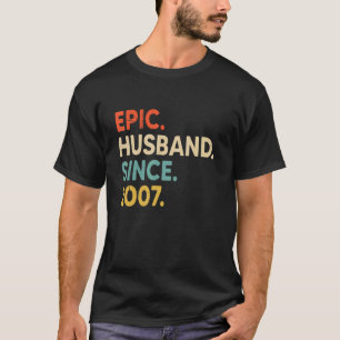 T-shirt Mari épopé depuis 2007 15e anniversaire de Mariage