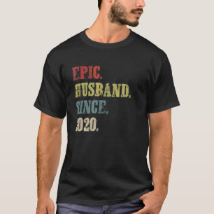 T-shirt Mari épopé depuis 2020 2e anniversaire de Mariage