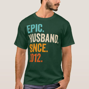 T-shirt Mari épopé masculin depuis 2012 9e mariage 9