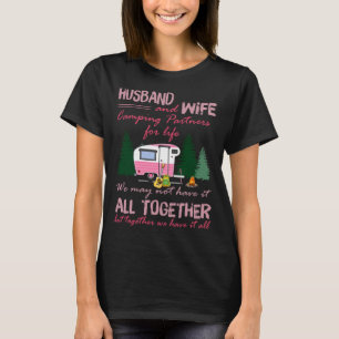 T-shirt mari et femme partenaire de camping à vie