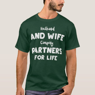 T-shirt Mari et femme partenaire de camping vintage