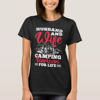 T-shirt Mari et femme partenaires de camping pour la vie 3