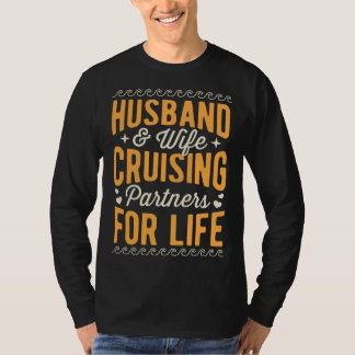 T-shirt Mari et femme partenaires de croisière pour la vie