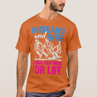 T-shirt Mari Et Femme Partenaires De Ski Pour La Vie