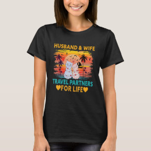 T-shirt Mari et femme partenaires de voyage pour la vie dr