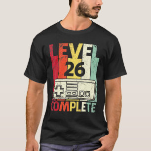 T-shirt Mari Femme Gamer Mariage Anniversaire Niveau 26 An