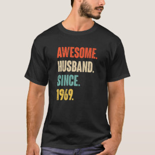 T-shirt Mari génial depuis 1969 53 Anniversaire Mariage