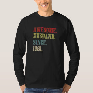 T-shirt Mari génial depuis 1981 41 ans Mariage