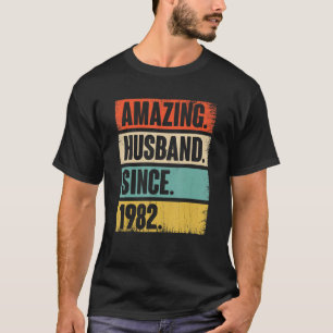 T-shirt Mari incroyable depuis 1982 40 ans de mariage