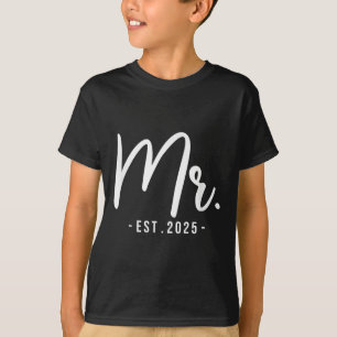 T-shirt Mari M. Est 2025 Mariage marié Parti nuptiale B
