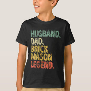 T-shirt Mari papa Brick Mason Légende Drôle Fête des pères