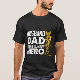 T-shirt Mari Papa Grimpeur de Tour Héros Vertical Cellulai