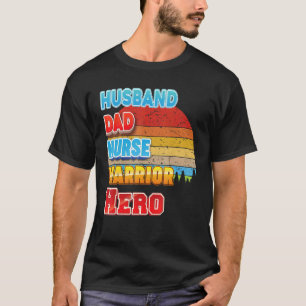 T-shirt Mari papa infirmière guerrier héros héros fête des