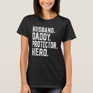 T-shirt Mari Papa Protecteur Héros Pour Papa