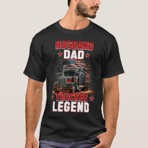 T-shirt Mari Papa Trucker Legend Truck Driver Trucker L