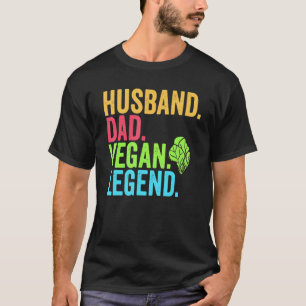 T-shirt Mari Papa Vegan Légende Père Végétalien Végétarien