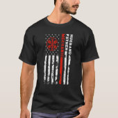 T-shirt Mari père mécanicien drapeau américain hommes Vint (Devant)