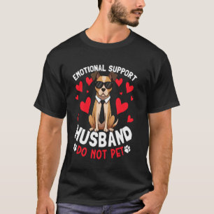 T-shirt Mari Support Émotionnel Hommes Ne Caressez Pas Drô