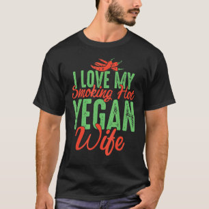 T-shirt Mari Végétalien Végétarien Je Chéris Mon Végétalie