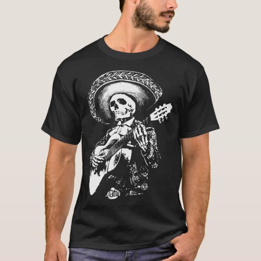 T-shirt Mariachi skull (Devant)