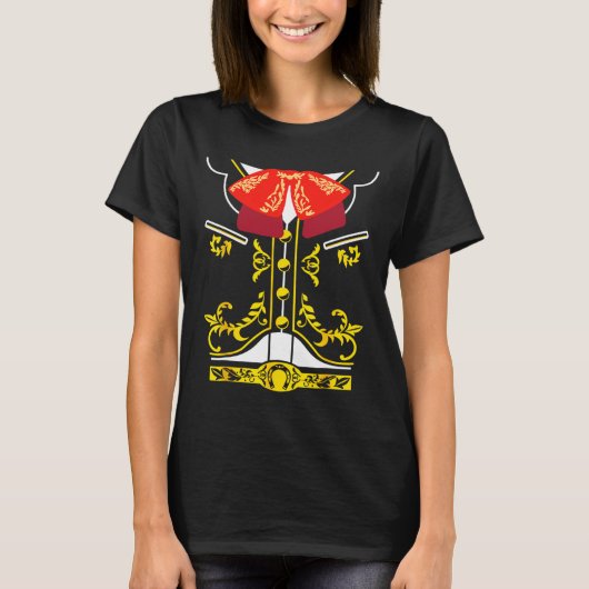 T-shirt Mariachi Tee Charro Cinco De Mayo Hallowee (Devant)