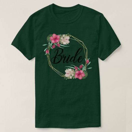 T-shirt Mariage 2022 Bride Flowers Fiançailles j'ai dit ou (Design devant)