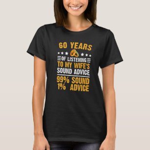 T-shirt mariage 60 ans anniversaire de mariage pour husban