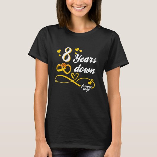 T-shirt Mariage 8 Ans Plus Bas Pour Aller Infini Amour R (Devant)