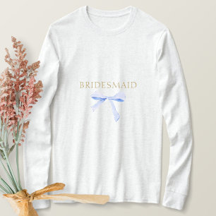 T-shirt Mariage à ruban bleu tendance