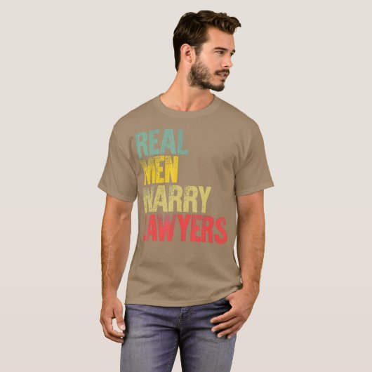T-shirt Mariage amusant Vrais Hommes Mariage Avocats Maria (Devant entier)