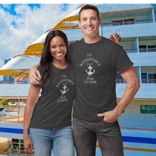 T-shirt Mariage Anniversaire Croisière Alaska Personnalise