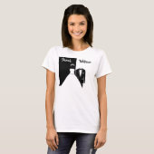 T-shirt mariage blanc tuxedo noir (Devant entier)
