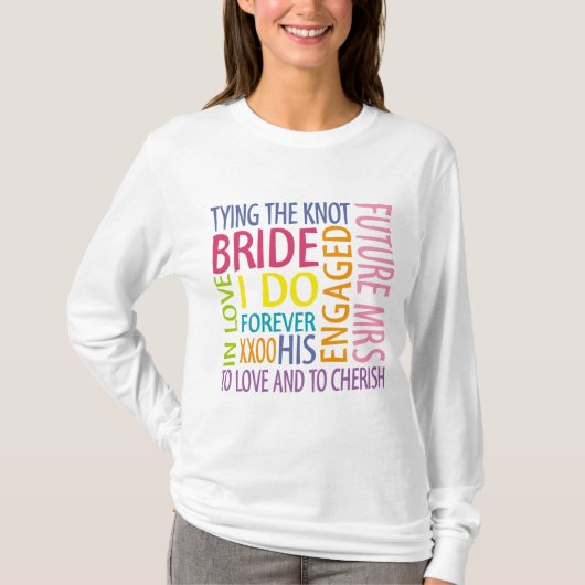 T-shirt Mariage Bride Sentiments (Devant)