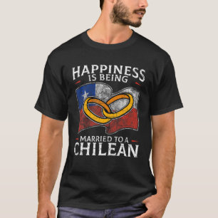 T-shirt Mariage chilien Chili Marié Drapeau Culture mariée