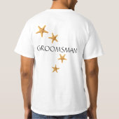 T-shirt Mariage côtier GROOMSMAN Starfish (Dos)