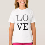 T-shirt Mariage d'amour de script noir gris<br><div class="desc">Vous pouvez facilement changer les polices et les couleurs. Vous pouvez également ajouter votre logo et l'image arrière - plan comme vous le souhaitez.</div>