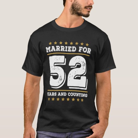 T-shirt Mariage De 52 Ans 52Ème Anniversaire Du Mariage (Devant)
