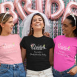 T-shirt Mariage de bachelorette sur mesure de l'équipe de<br><div class="desc">This design created though digital art. It may be personalized in the area provide or customizing by choosing the click to customize further option and changing the name, initials or words. Donc, change le texte color and style or delete the text for an image only design. Contact me at colorflowcreations@gmail.com...</div>
