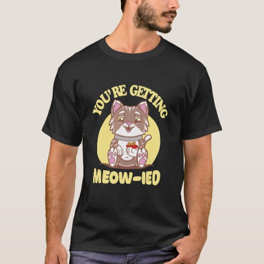 T-shirt Mariage de chat (Devant)