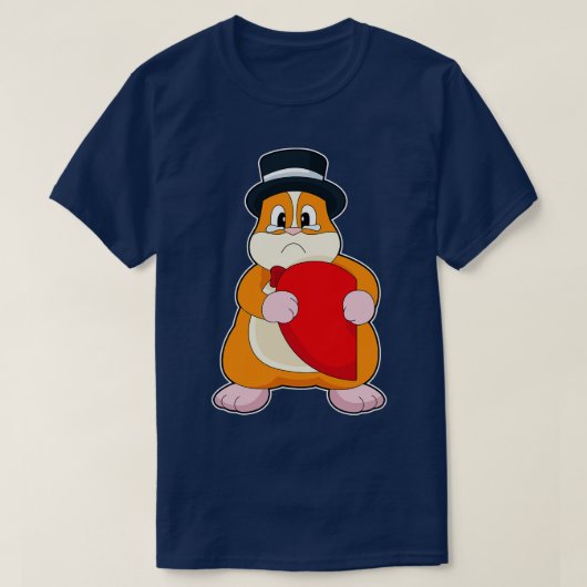 T-shirt Mariage de coeur Hamster Groom (Design devant)