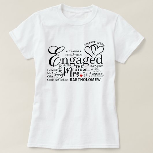 T-shirt Mariage de collage engagé (Design devant)