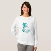 T-shirt Mariage de coucher de soleil tropical (Devant entier)