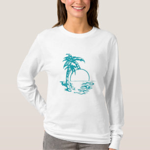 T-shirt Mariage de coucher de soleil tropical