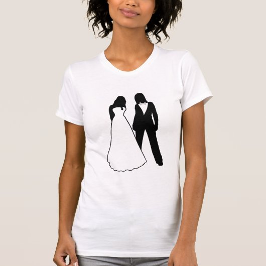 T-shirt Mariage de deux mariées (Devant)