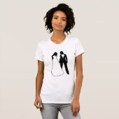 T-shirt Mariage de deux mariées (Devant entier)