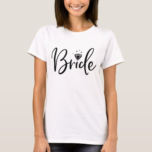 T-Shirt Mariage de la mariée à couture (Devant)