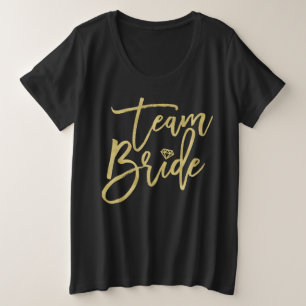 T-shirt Mariage de la mariée Gold Brush