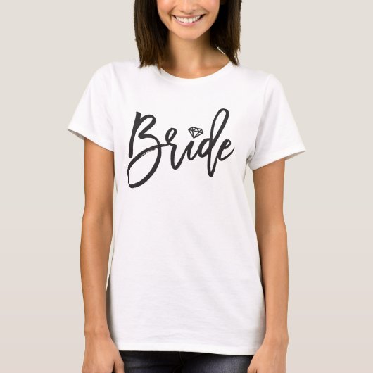 T-shirt Mariage de mariée Brush Diamond (Devant)
