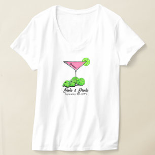 T-shirt Mariage de pickleball : Dinks et boissons personna